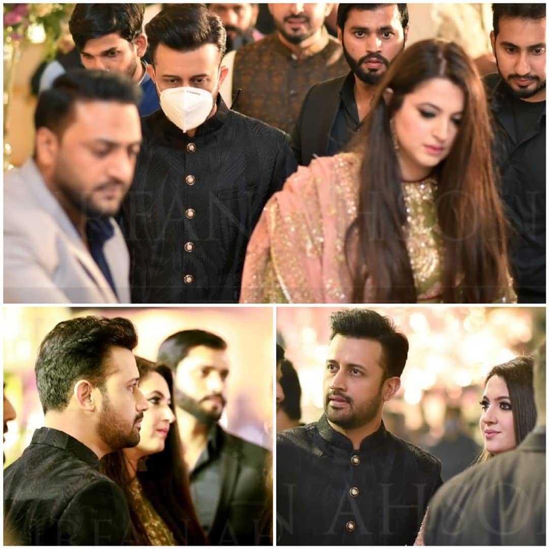 Super Star Atif Aslam And His Gorgeous Wife Sarah Spotted At Wedding