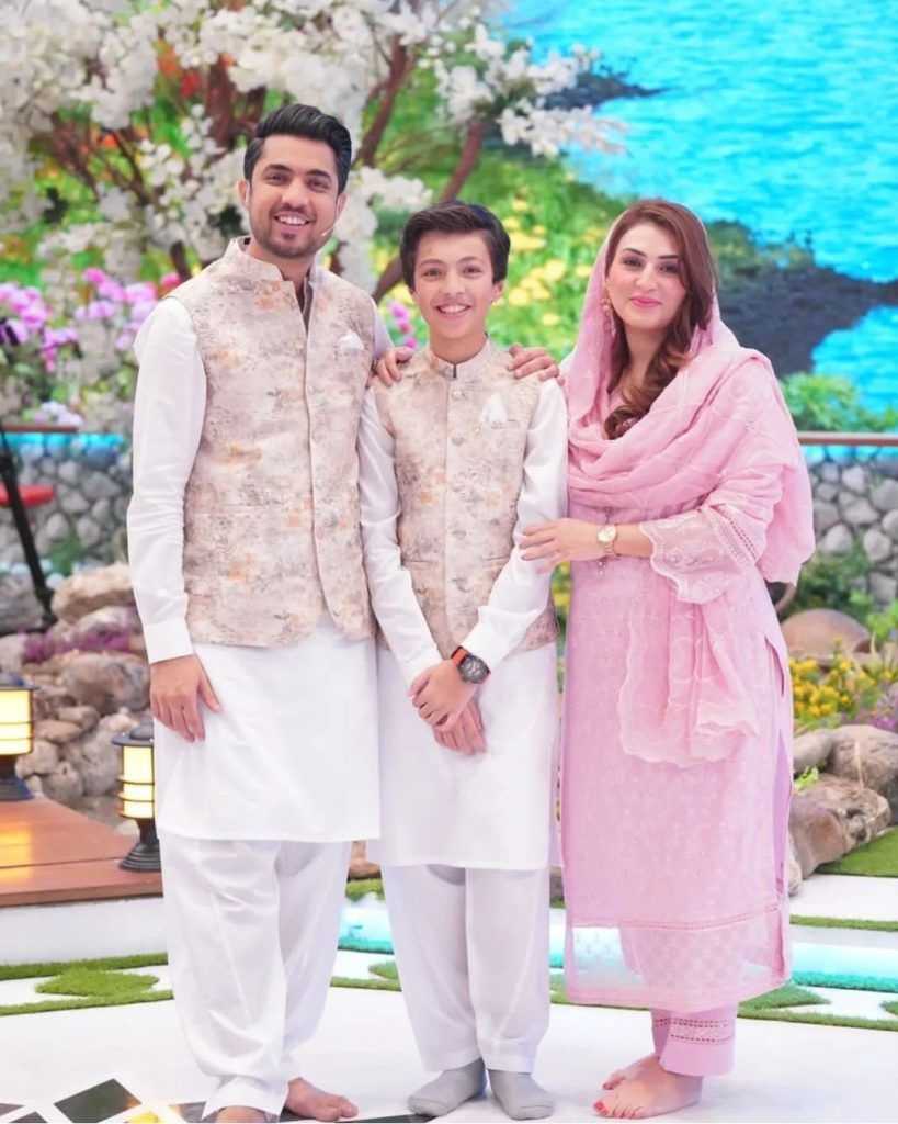 The Most Generous Media Person Iqrarulhassan With Wife And Son Pictures ...